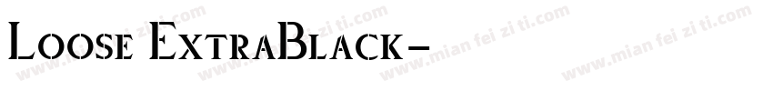 Loose ExtraBlack字体转换